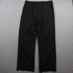Marc Jacobs Pants Mens 36x30 Wool Dress Suit Formal Flat Front Dark Gray Striped